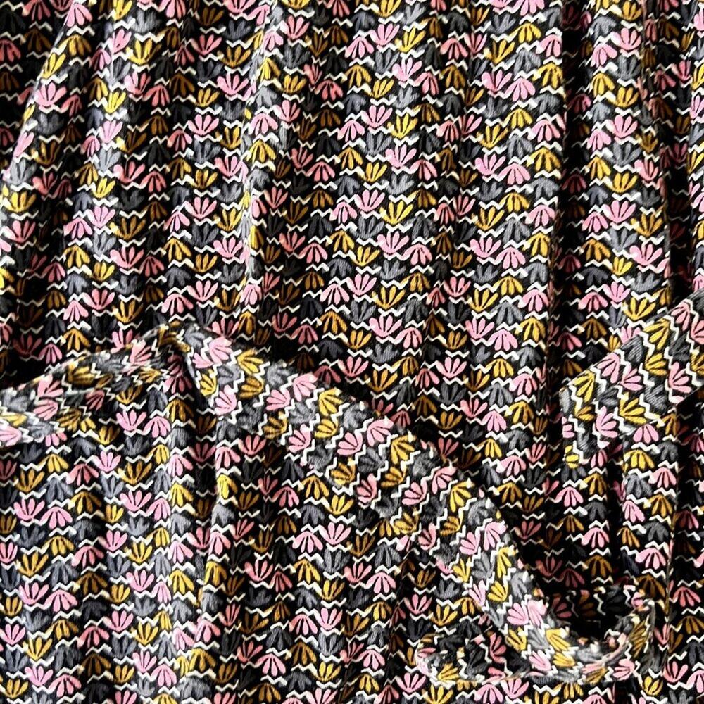 Boden Dress 4L Floral Embroidered Long Sleeve Tie Back Midi Flowy Smocked Cuffs - Picture 7 of 12